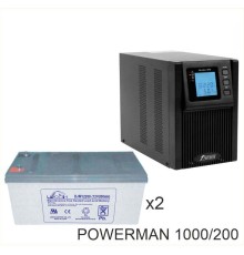 ИБП POWERMAN ONLINE 1000 Plus + LEOCH DJM12200