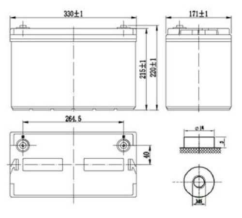 Аккумуляторная батарея Delta HR 12-100