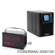 ИБП POWERMAN ONLINE 3000 Plus + CSB GPL121000