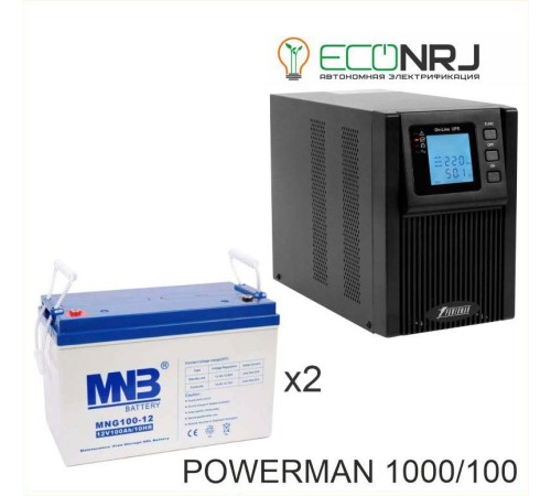 ИБП POWERMAN ONLINE 1000 Plus + MNB MNG100-12