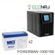 ИБП POWERMAN ONLINE 1000 Plus + MNB MNG100-12