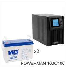 ИБП POWERMAN ONLINE 1000 Plus + MNB MNG100-12