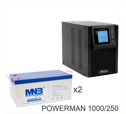 ИБП POWERMAN ONLINE 1000 Plus + MNB MNG250-12