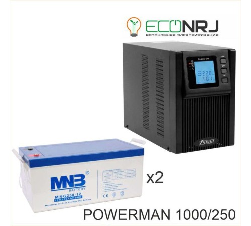 ИБП POWERMAN ONLINE 1000 Plus + MNB MNG250-12