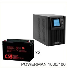 ИБП POWERMAN ONLINE 1000 Plus + CSB GP121000