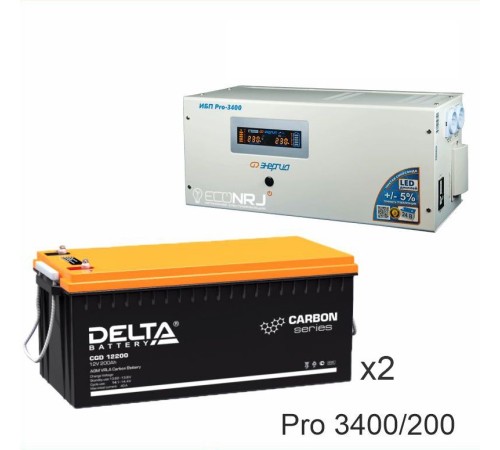 Энергия PRO-3400 + Аккумуляторная батарея Delta CGD 12200