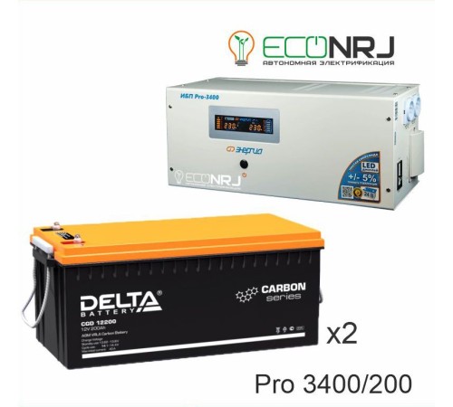 Энергия PRO-3400 + Аккумуляторная батарея Delta CGD 12200