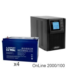 ИБП POWERMAN ONLINE 2000 Plus + ETALON AHRX 12-100 GL