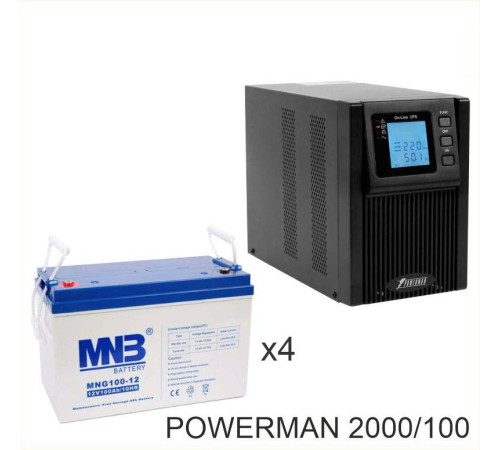 ИБП POWERMAN ONLINE 2000 Plus + MNB MNG100-12