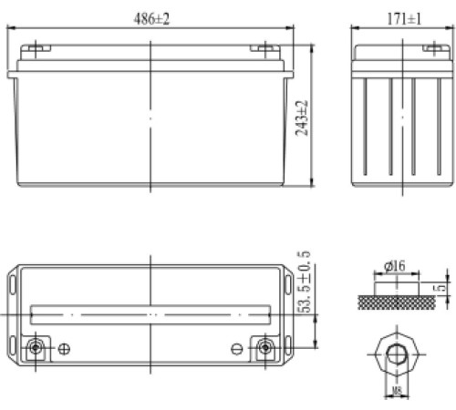 Аккумуляторная батарея Delta DT 12150