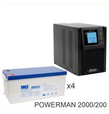 ИБП POWERMAN ONLINE 2000 Plus + MNB MNG200-12