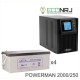 ИБП POWERMAN ONLINE 2000 Plus + LEOCH DJM12250