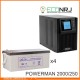 ИБП POWERMAN ONLINE 2000 Plus + LEOCH DJM12250