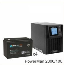 ИБП POWERMAN ONLINE 2000 Plus + ВОСТОК PRO СК-12100