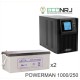 ИБП POWERMAN ONLINE 1000 Plus + LEOCH DJM12250