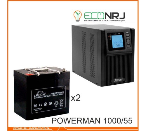 ИБП POWERMAN ONLINE 1000 Plus + LEOCH DJM1255