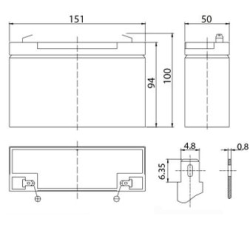 Аккумуляторная батарея Delta HR 6-12