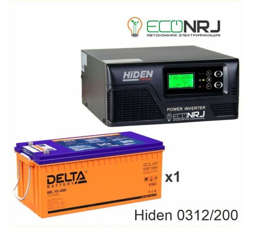 ИБП Hiden Control HPS20-0312 + Delta GEL 12-200