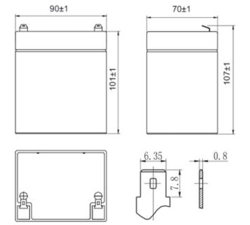 Аккумуляторная батарея Delta HR 12-21 W