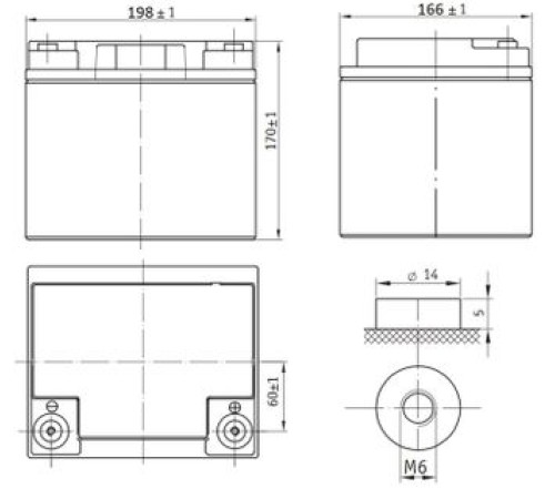 Аккумуляторная батарея Delta HRL 12-45