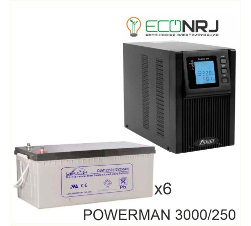 ИБП POWERMAN ONLINE 3000 Plus + LEOCH DJM12250