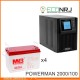 ИБП POWERMAN ONLINE 2000 Plus + MNB MМ100-12