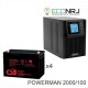 ИБП POWERMAN ONLINE 2000 Plus + CSB GP121000