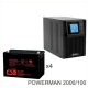 ИБП POWERMAN ONLINE 2000 Plus + CSB GP121000