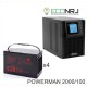 ИБП POWERMAN ONLINE 2000 Plus + CSB GPL121000