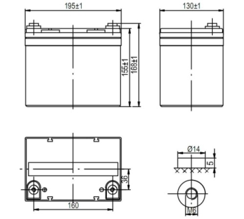 Аккумуляторная батарея Delta HR 12-33