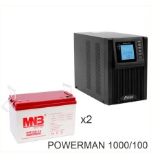 ИБП POWERMAN ONLINE 1000 Plus + MNB MМ100-12