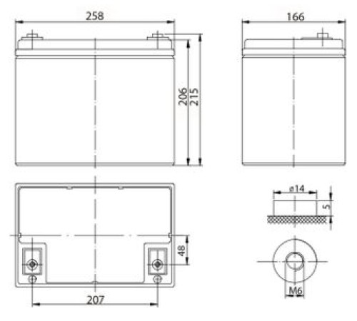 Аккумуляторная батарея Delta DTM 1275 L