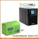 ИБП POWERMAN ONLINE 2000 Plus + WBR GPL121000