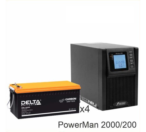 ИБП POWERMAN ONLINE 2000 Plus + Delta CGD 12200