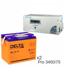 Энергия PRO-3400 + Аккумуляторная батарея Delta GEL 12-75