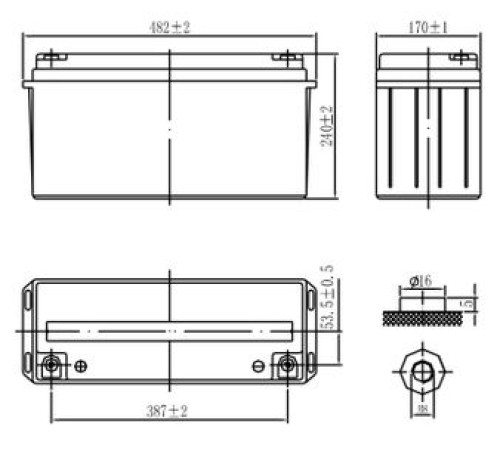 Аккумуляторная батарея Delta DTM 12150 L