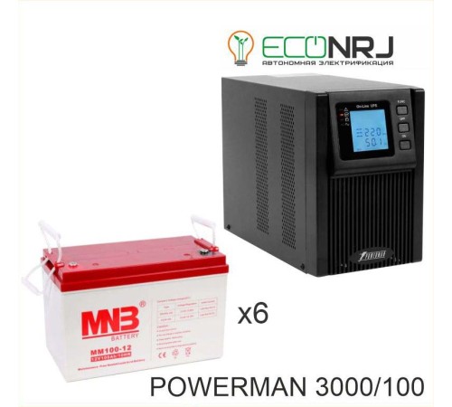 ИБП POWERMAN ONLINE 3000 Plus + MNB MМ100-12