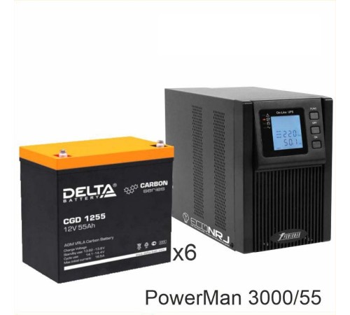 ИБП POWERMAN ONLINE 3000 Plus + Delta CGD 1255