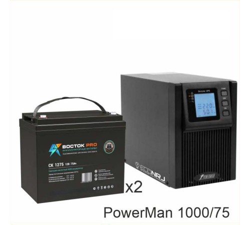 ИБП POWERMAN ONLINE 1000 Plus + ВОСТОК PRO СК-1275