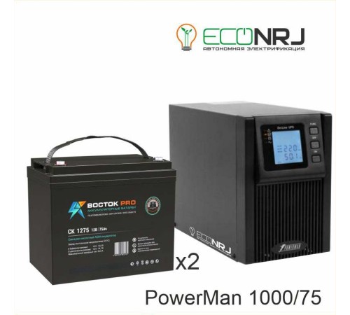 ИБП POWERMAN ONLINE 1000 Plus + ВОСТОК PRO СК-1275