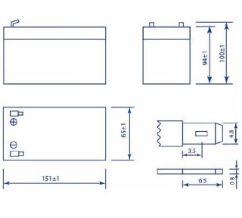 Аккумуляторная батарея Battbee BT 1207