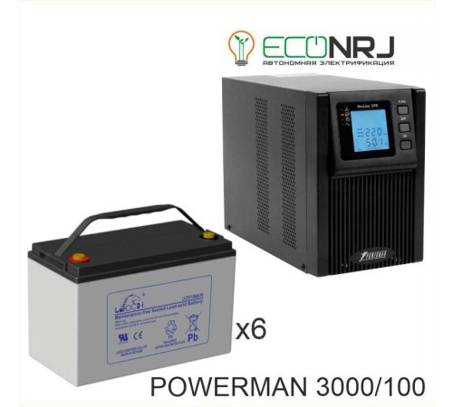 ИБП POWERMAN ONLINE 3000 Plus + LEOCH DJM12100