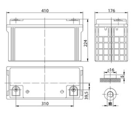 Аккумуляторная батарея Delta DTM 12120 L