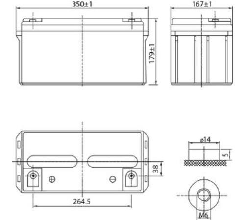 Аккумуляторная батарея Delta HR 12-65